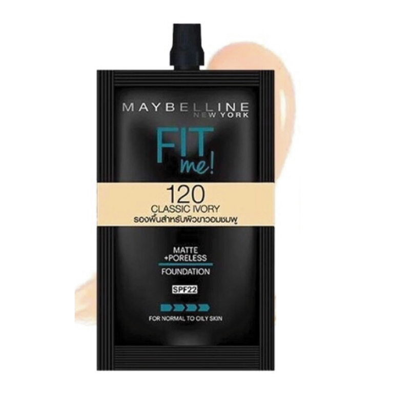 รองพื้น เมย์เบลลีน MAYBELLINE Fit me matte+poreless foundation 120